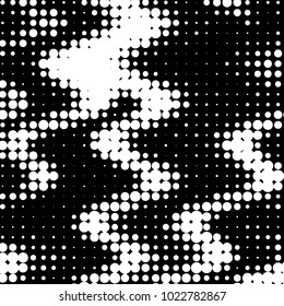 Grunge halftone black and white dots texture background. Spotted vector Abstract Texture
