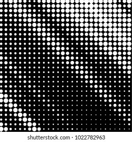 Grunge halftone black and white dots texture background. Spotted vector Abstract Texture
