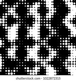 Grunge halftone black and white dots texture background. Spotted vector Abstract Texture
