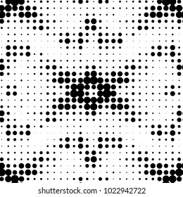 Grunge halftone black and white dots texture background. Spotted vector Abstract Texture

