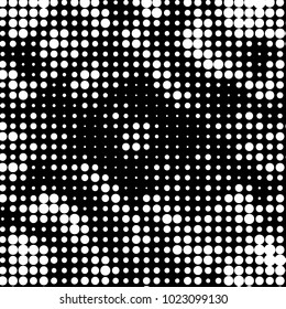 Grunge halftone black and white dots texture background. Spotted vector Abstract Texture

