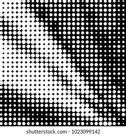 Grunge halftone black and white dots texture background. Spotted vector Abstract Texture
