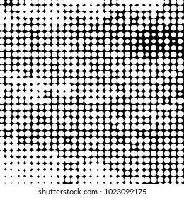 Grunge halftone black and white dots texture background. Spotted vector Abstract Texture

