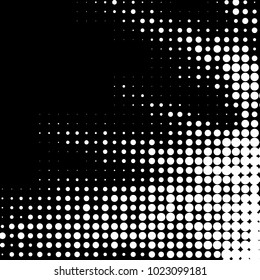 Grunge halftone black and white dots texture background. Spotted vector Abstract Texture
