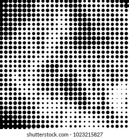 Grunge halftone black and white dots texture background. Spotted vector Abstract Texture
