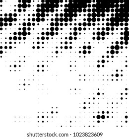 Grunge halftone black and white dots texture background. Spotted vector Abstract Texture
