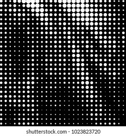 Grunge halftone black and white dots texture background. Spotted vector Abstract Texture

