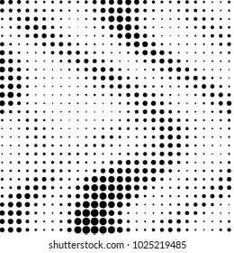 Grunge halftone black and white dots texture background. Spotted vector Abstract Texture
