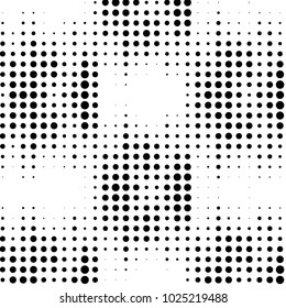 Grunge halftone black and white dots texture background. Spotted vector Abstract Texture
