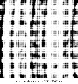 Grunge halftone black and white dots texture background. Spotted vector Abstract Texture
