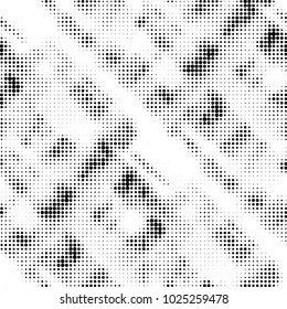Grunge halftone black and white dots texture background. Spotted vector Abstract Texture
