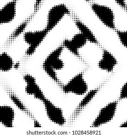 Grunge halftone black and white dots texture background. Spotted vector Abstract Texture
