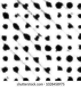 Grunge halftone black and white dots texture background. Spotted vector Abstract Texture
