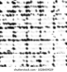 Grunge halftone black and white dots texture background. Spotted vector Abstract Texture
