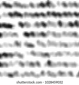 Grunge halftone black and white dots texture background. Spotted vector Abstract Texture
