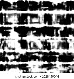 Grunge halftone black and white dots texture background. Spotted vector Abstract Texture

