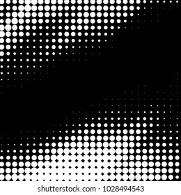 Grunge halftone black and white dots texture background. Spotted vector Abstract Texture
