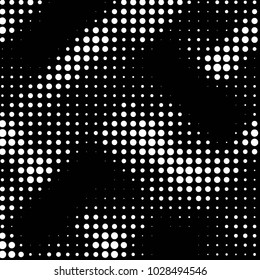Grunge halftone black and white dots texture background. Spotted vector Abstract Texture
