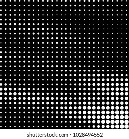Grunge halftone black and white dots texture background. Spotted vector Abstract Texture
