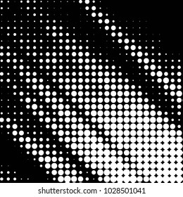 Grunge halftone black and white dots texture background. Spotted vector Abstract Texture
