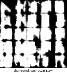 Grunge halftone black and white dots texture background. Spotted vector Abstract Texture
