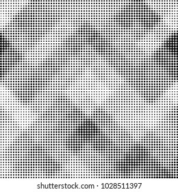 Grunge halftone black and white dots texture background. Spotted vector Abstract Texture
