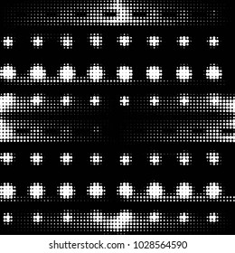 Grunge halftone black and white dots texture background. Spotted vector Abstract Texture
