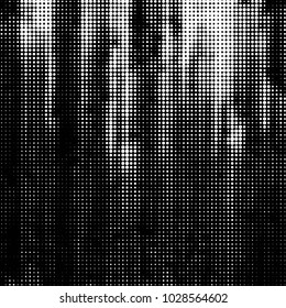 Grunge halftone black and white dots texture background. Spotted vector Abstract Texture
