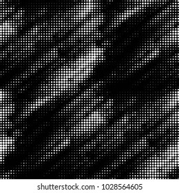 Grunge halftone black and white dots texture background. Spotted vector Abstract Texture
