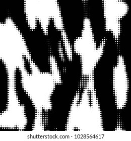 Grunge halftone black and white dots texture background. Spotted vector Abstract Texture
