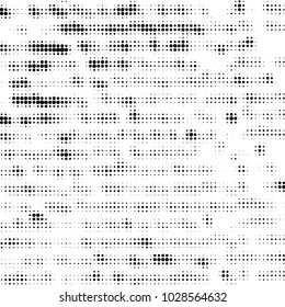 Grunge halftone black and white dots texture background. Spotted vector Abstract Texture
