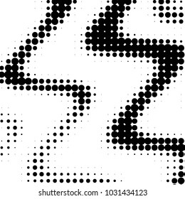 Grunge halftone black and white dots texture background. Spotted vector Abstract Texture
