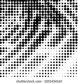 Grunge halftone black and white dots texture background. Spotted vector Abstract Texture
