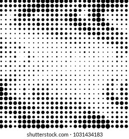Grunge halftone black and white dots texture background. Spotted vector Abstract Texture
