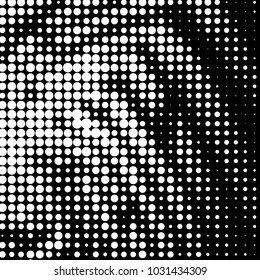 Grunge halftone black and white dots texture background. Spotted vector Abstract Texture
