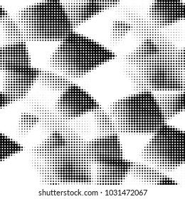 Grunge halftone black and white dots texture background. Spotted vector Abstract Texture

