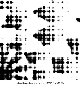 Grunge halftone black and white dots texture background. Spotted vector Abstract Texture
