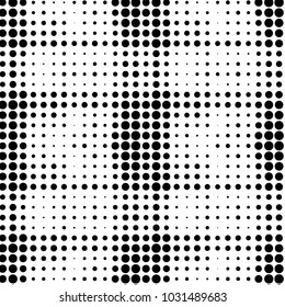 Grunge halftone black and white dots texture background. Spotted vector Abstract Texture
