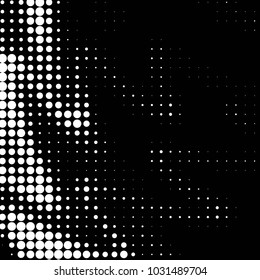 Grunge halftone black and white dots texture background. Spotted vector Abstract Texture
