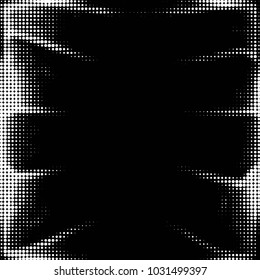 Grunge halftone black and white dots texture background. Spotted vector Abstract Texture
