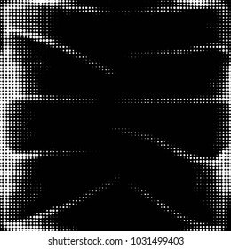 Grunge halftone black and white dots texture background. Spotted vector Abstract Texture
