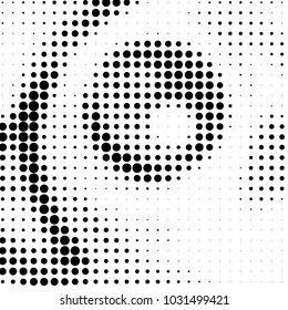 Grunge halftone black and white dots texture background. Spotted vector Abstract Texture
