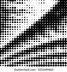 Grunge halftone black and white dots texture background. Spotted vector Abstract Texture
