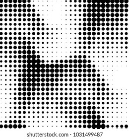 Grunge halftone black and white dots texture background. Spotted vector Abstract Texture
