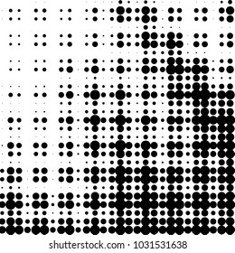 Grunge halftone black and white dots texture background. Spotted vector Abstract Texture
