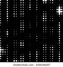 Grunge halftone black and white dots texture background. Spotted vector Abstract Texture
