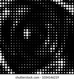 Grunge halftone black and white dots texture background. Spotted vector Abstract Texture
