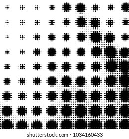 Grunge halftone black and white dots texture background. Spotted vector Abstract Texture
