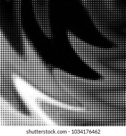 Grunge halftone black and white dots texture background. Spotted vector Abstract Texture
