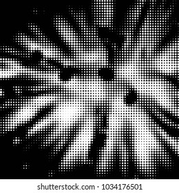 Grunge halftone black and white dots texture background. Spotted vector Abstract Texture
